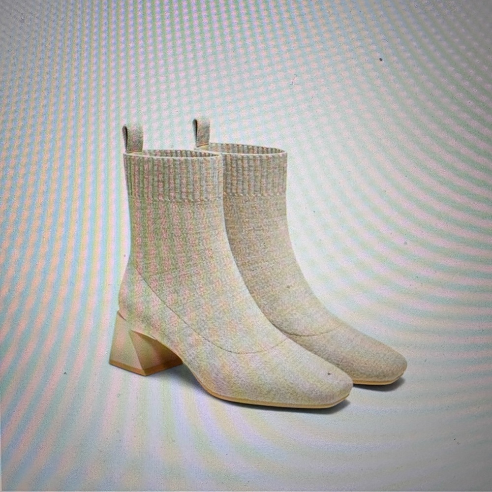 VIVAIA Regina Pro Square-Toe Water-Repellent Block Heeled Pull-On Ankle Boots